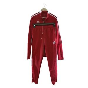 Adidas Men's Tiro 21 Track Jacket & Pants Ser - Team Power‎ Red pants Sz M top S